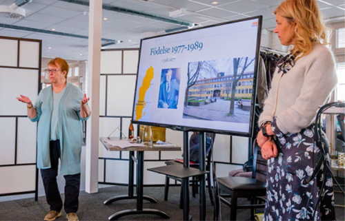 Helena Jerregård och Gunnel Lundin från MDU berättade om vägen från Mälardalens Högskola till Universitet